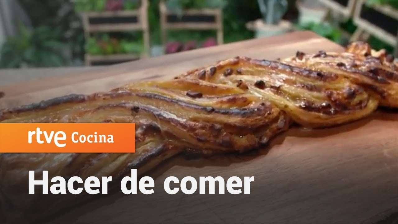 Cómo hacer Trenza con crema, pasas y orejones - Hacer de comer | RTVE Cocina