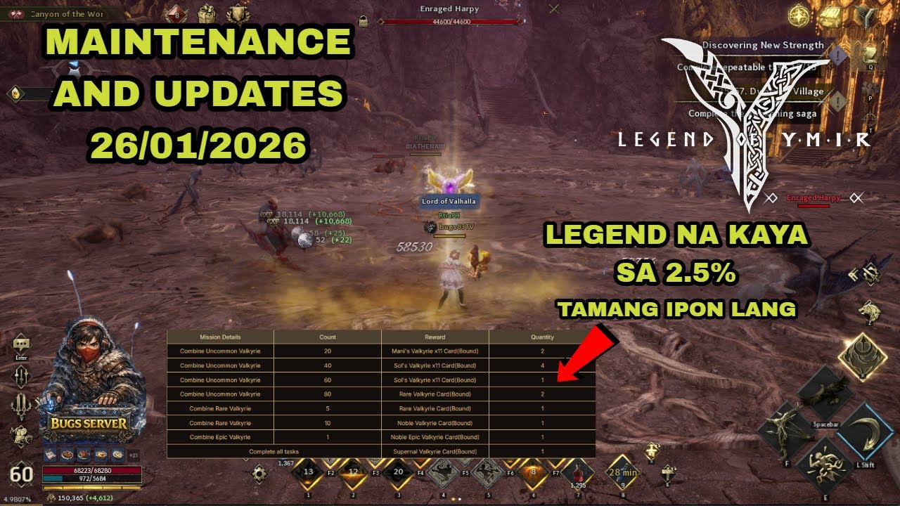 Legend of Ymir - 2.5% chance sa Legend Maintenance and Update 26/01/2026