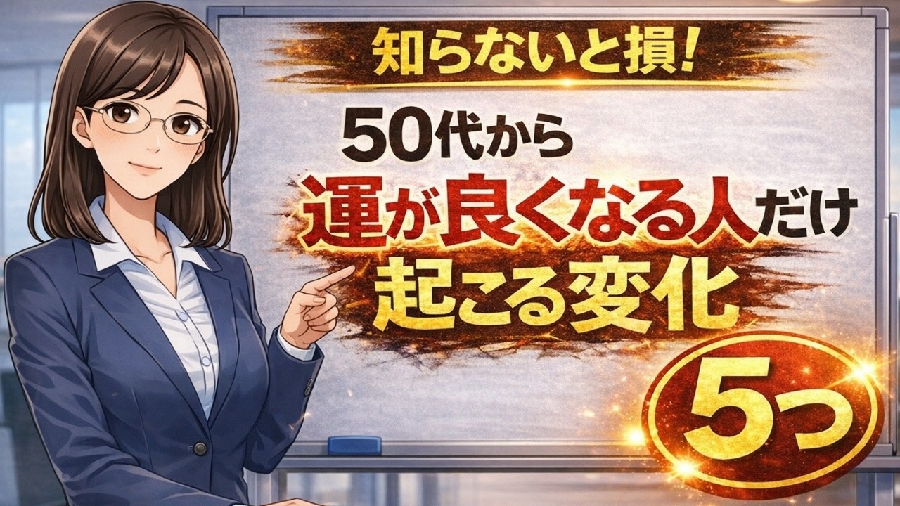 【雑学】50代から運気が上がる人にだけ起こる変化5つ