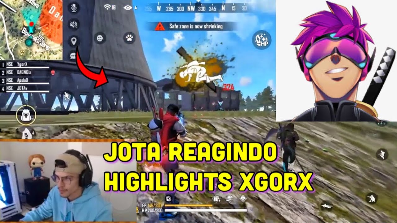 jota reagindo HIGHLIGHTS EM CAMPEONATO #3 - YGORX FREEFIRE