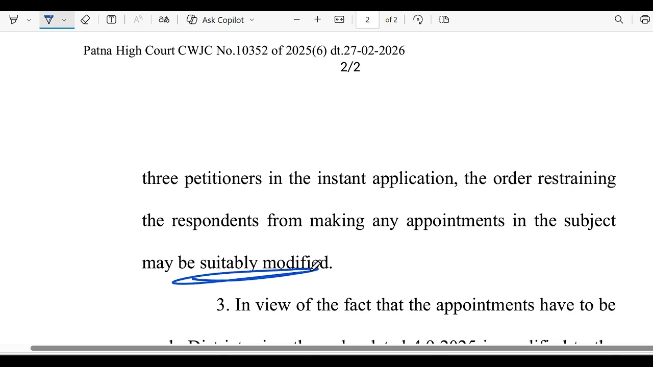 Bihar PRD TA High Court Today Case Hearing Order Update | Appointment Letter district Wise?