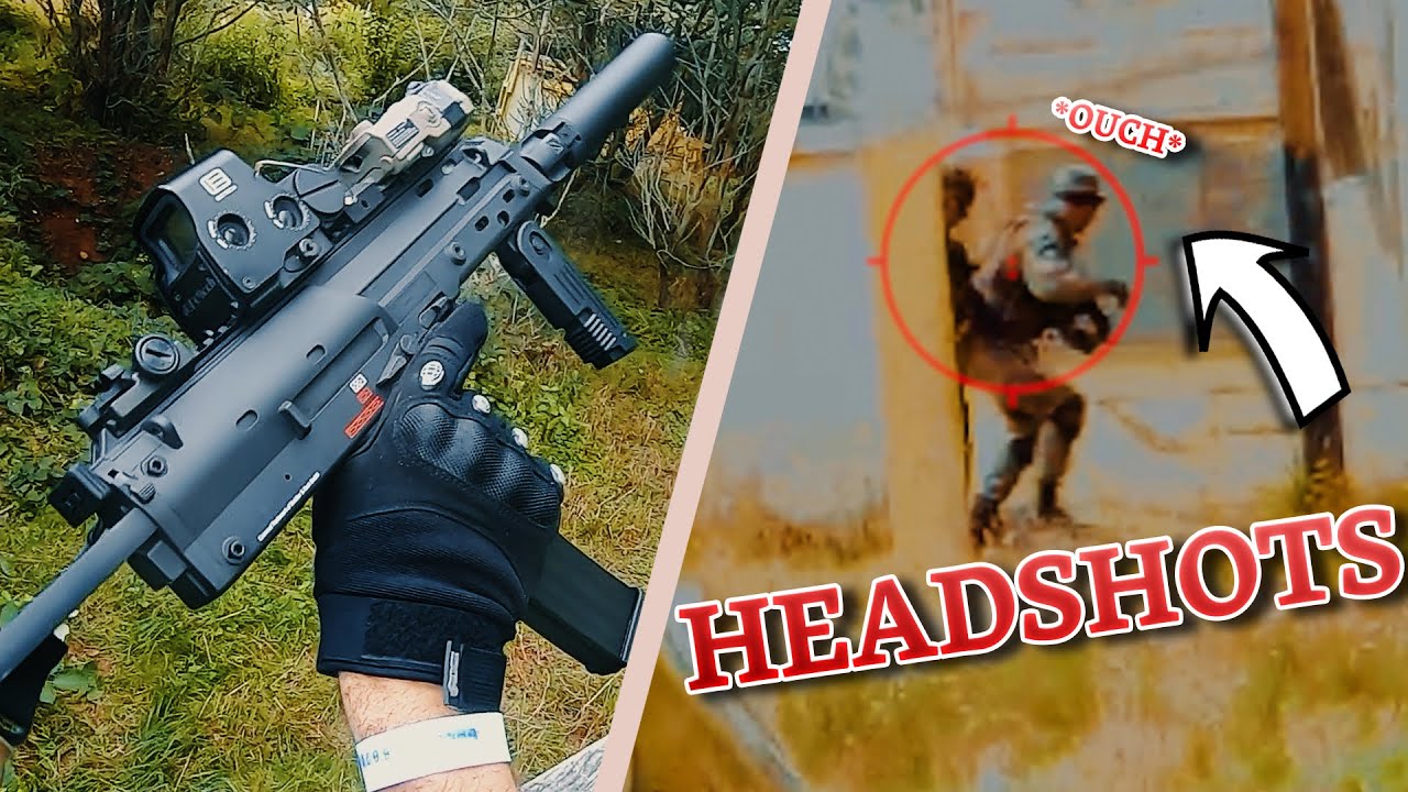 Destroying Airsoft NOOBS with MP7 HEADSHOTS | insane ACCURACY !!! (50m+ Headshot)