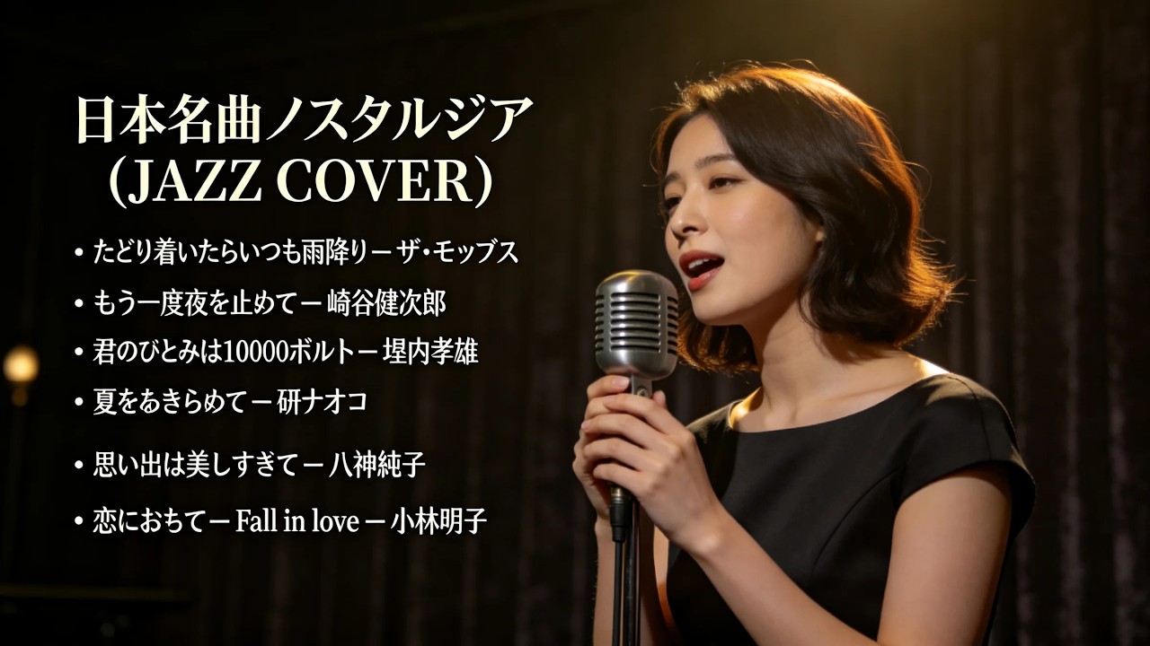 トップヒット・ジャズカバー｜日本クラシック名曲集 研ナオコ・八神純子・小林明子 ほか【夜・カフェ・リラックス】