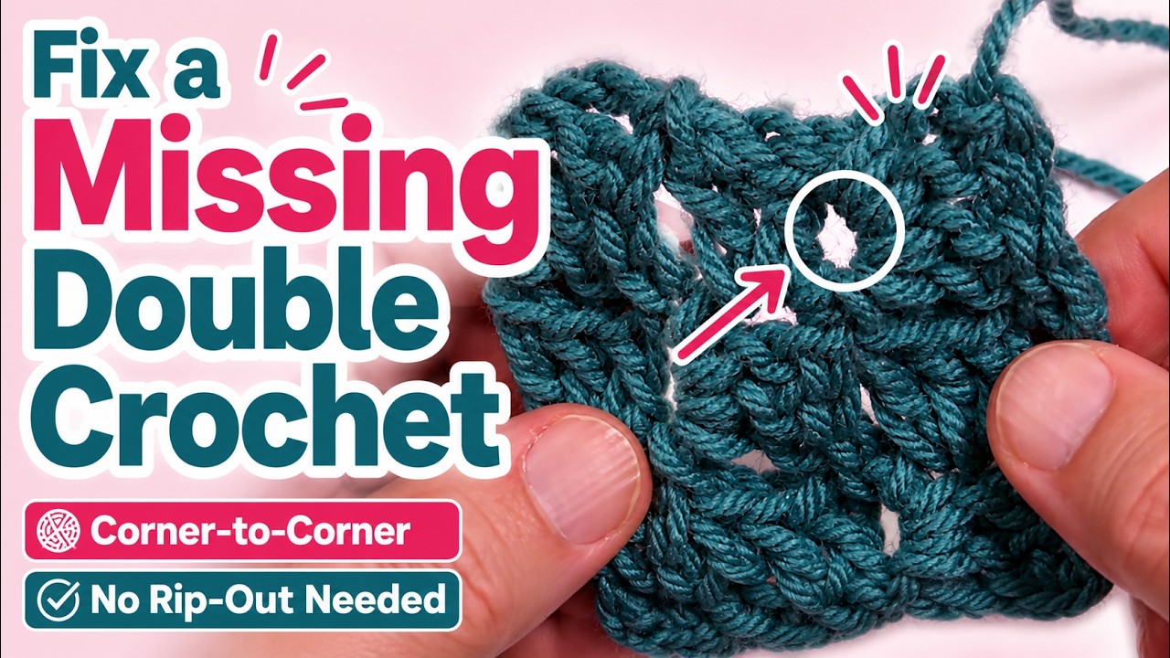Add Missing Stitches using Standing Crochet Stitches | BEGINNER | The Crochet Crowd
