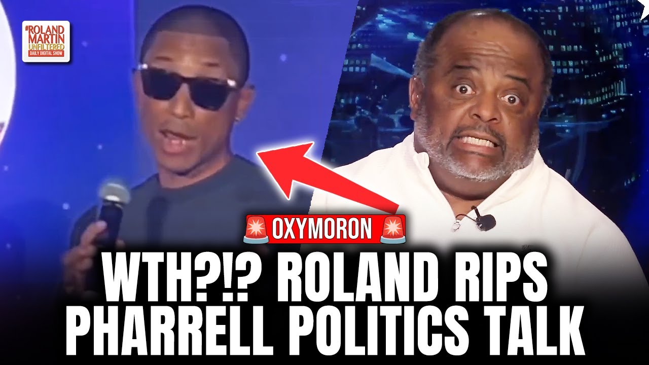 Roland challenges Pharrell for saying politics is a “magic trick” and “not real.”