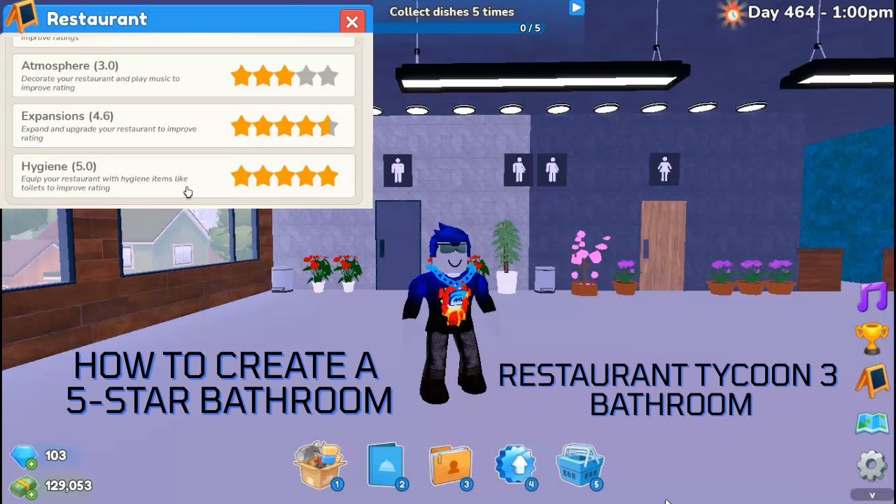 Restaurant Tycoon 3 BATHROOM in Restaurant Tycoon 3 Roblox