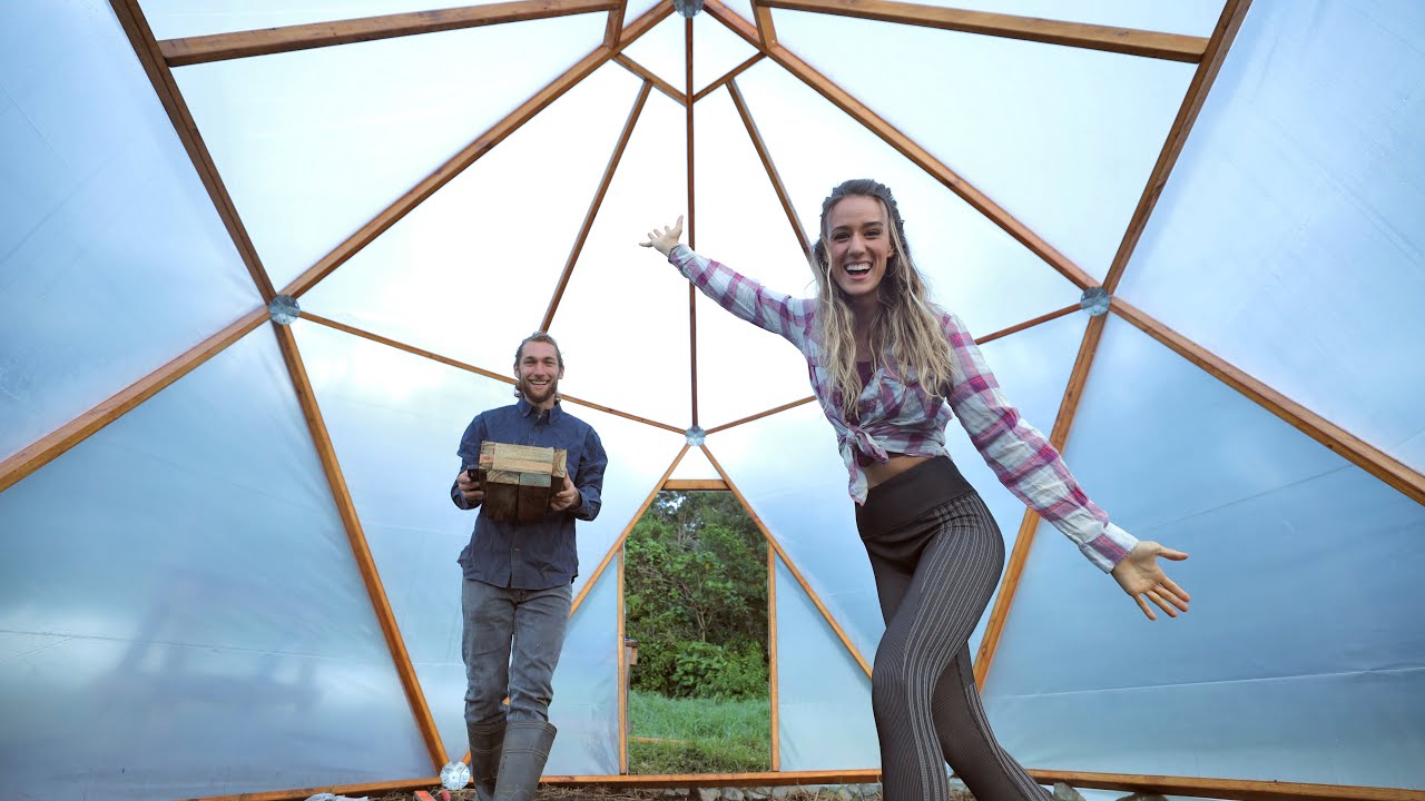 Our GEODESIC DOME is COMPLETE! // diy green house