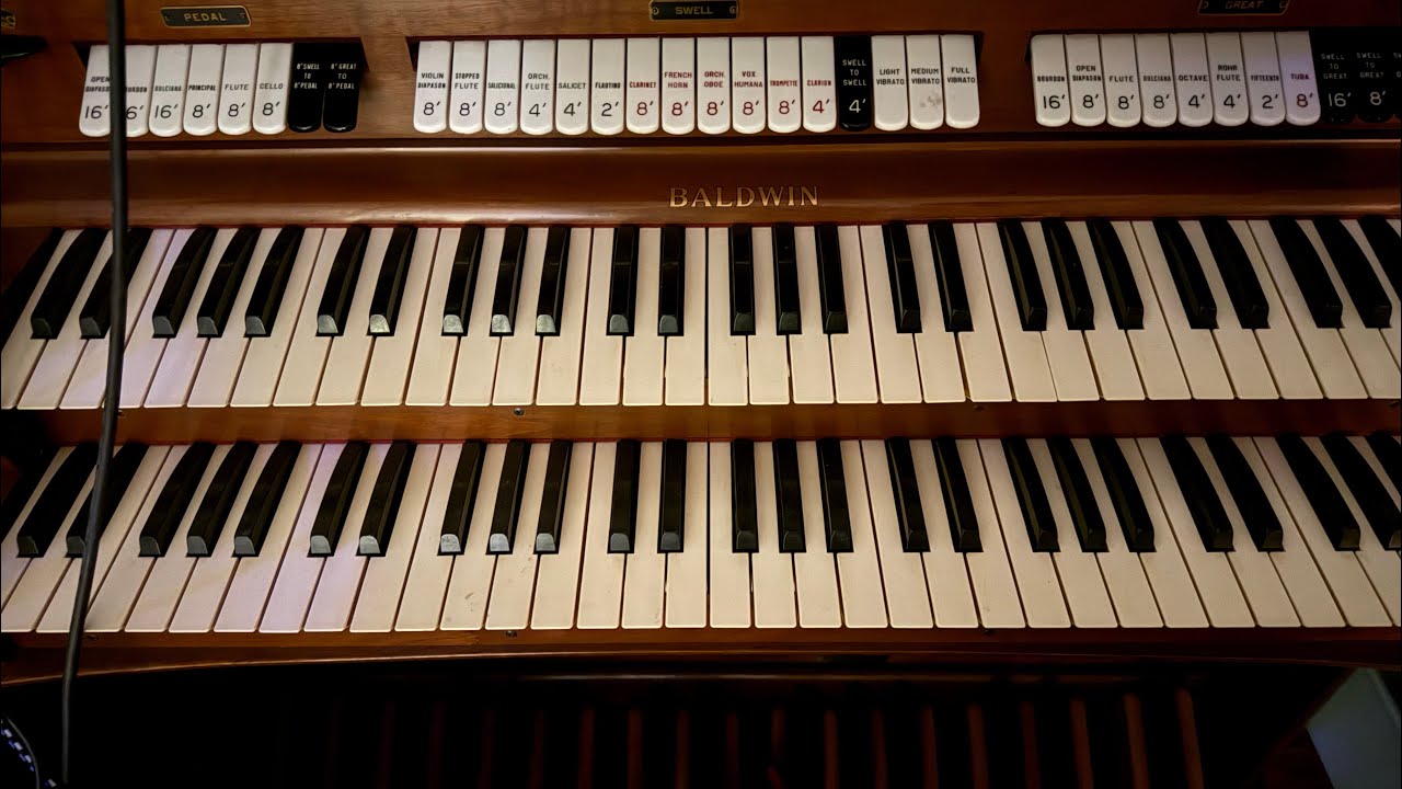 An old Baldwin valve organ. 