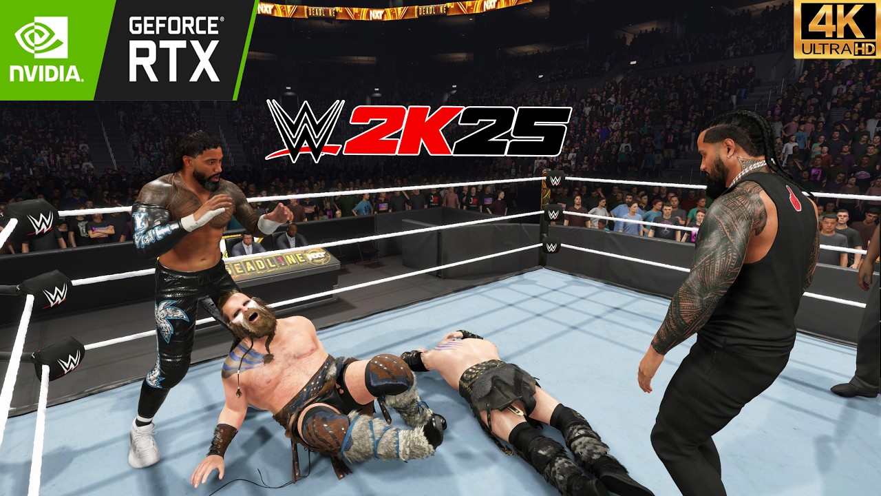 WWE 2k25 : Usos vs Vikings - Legends of War Collide! -  (4K60fps)