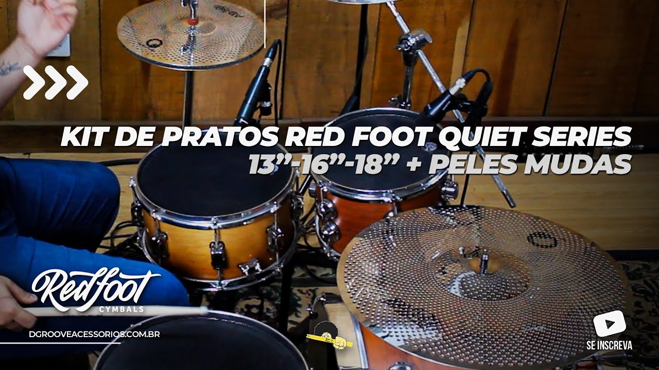 Pratos Red Foot Cymbals • Quiet Series (Silencioso) NÃO incomode mais ninguém!
