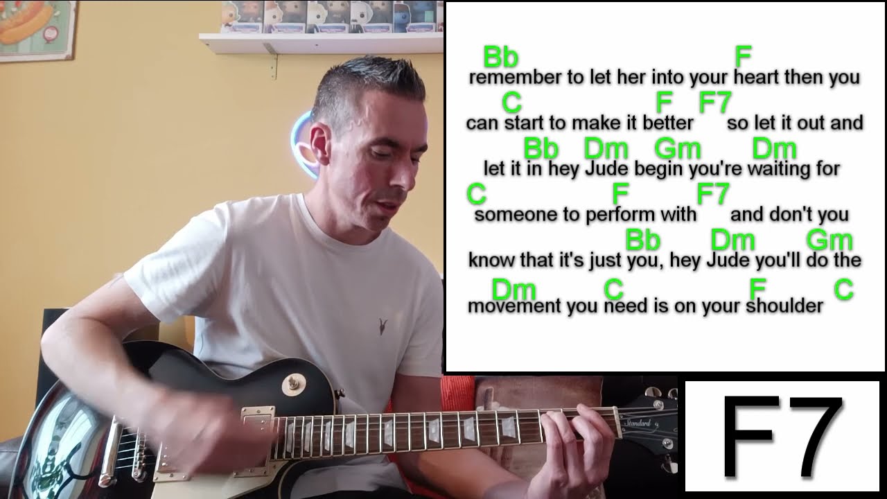 Hey Jude - The Beatles - Guitar Lesson / Cover / Lyrics
