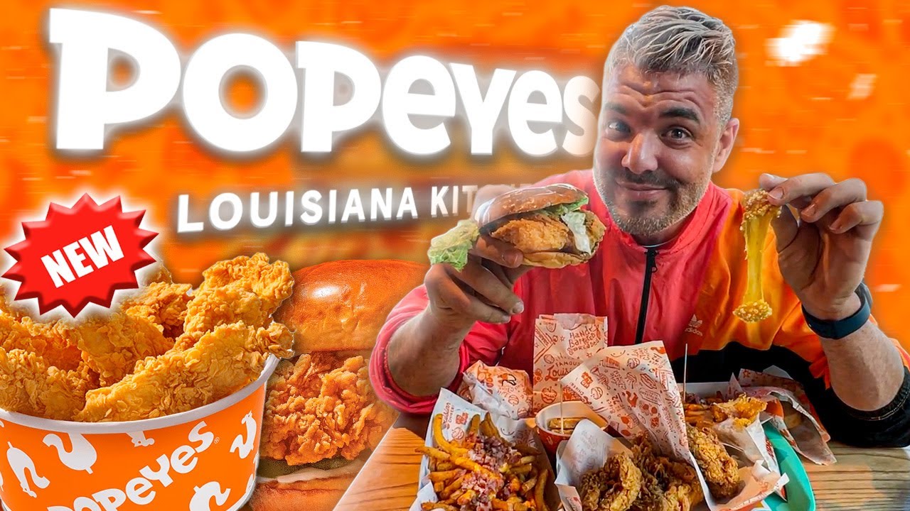 PROBANDO TODAS las NOVEDADES de POPEYES🍗 *LA PEOR COMIDA R&Aacute;PIDA de ANDORRA*
