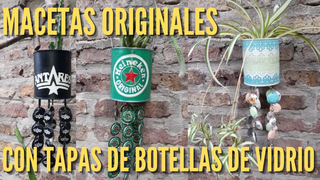 Macetas, latas reciclada