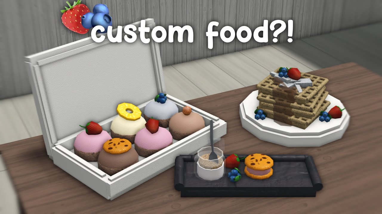 Making CUSTOM FOOD items in BLOXBURG