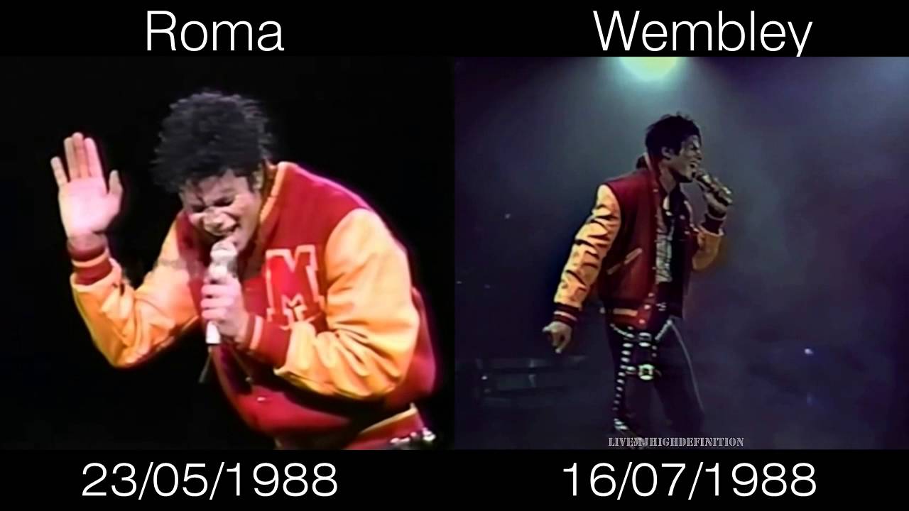 Michael Jackson - Thriller Live Roma vs Wembley 1988 - Bad World Tour