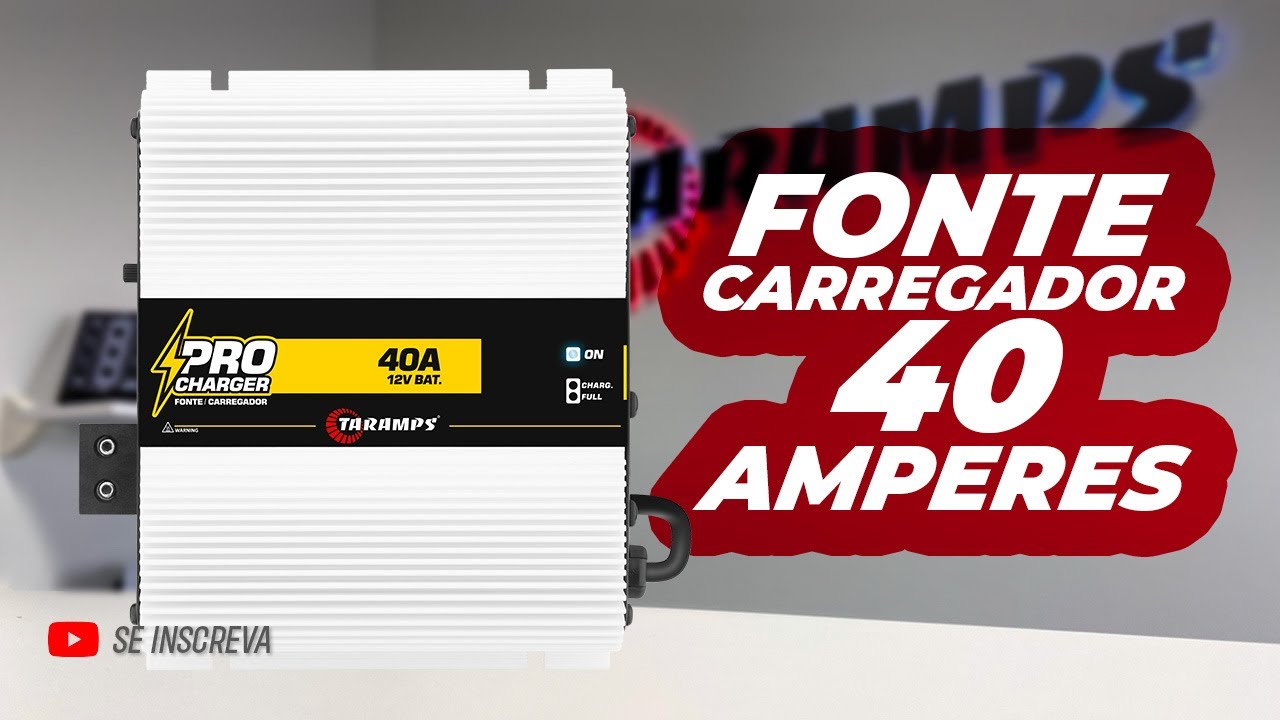 Fonte e Carregador de Baterias 40 amperes Taramps Procharger 40A | Taramps