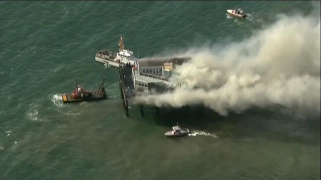 135-Year-Old Oceanside Pier Up in Flames