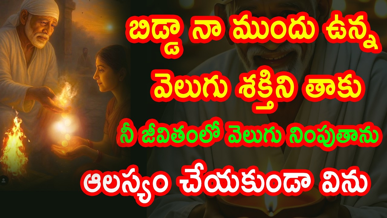 నీ జీవితంలో వెలుగు నింపే శక్తి ప్రసాదిస్తాను ఇప్పుడే సాయితండ్రి మాట విను | saibaba advice