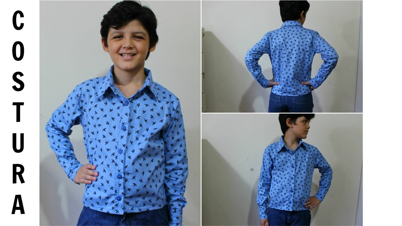 COSTURA DE CAMISA MASCULINA INFANTIL