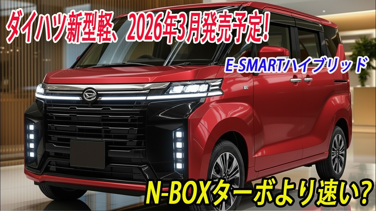 ダイハツ新型軽、2026年3月発売予定！ダイハツ新型「e-SMARTハイブリッド」の正体。トルク150Nmがもたらす「静寂の走り」とは。