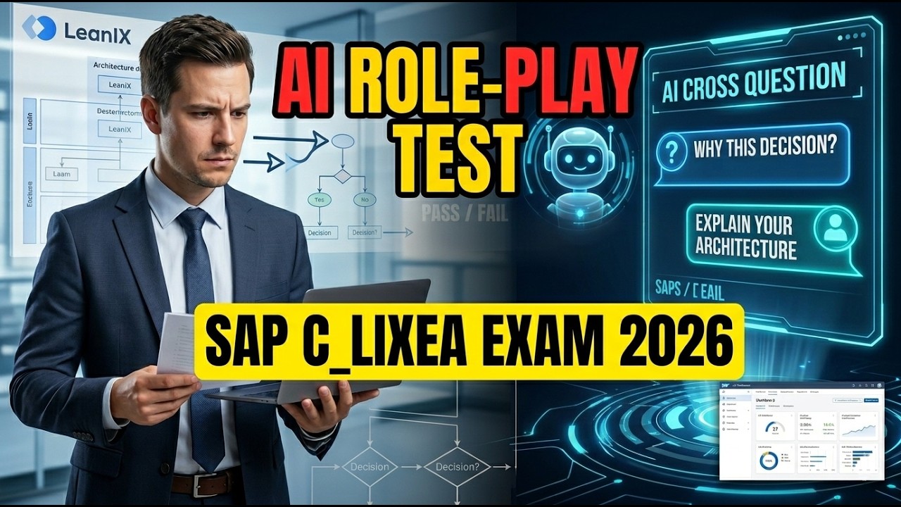 Экзамен SAP C_LIXEA 2026 | ИИ-симуляция ролевой игры + сценарные вопросы (LeanIX Enterprise Archi...