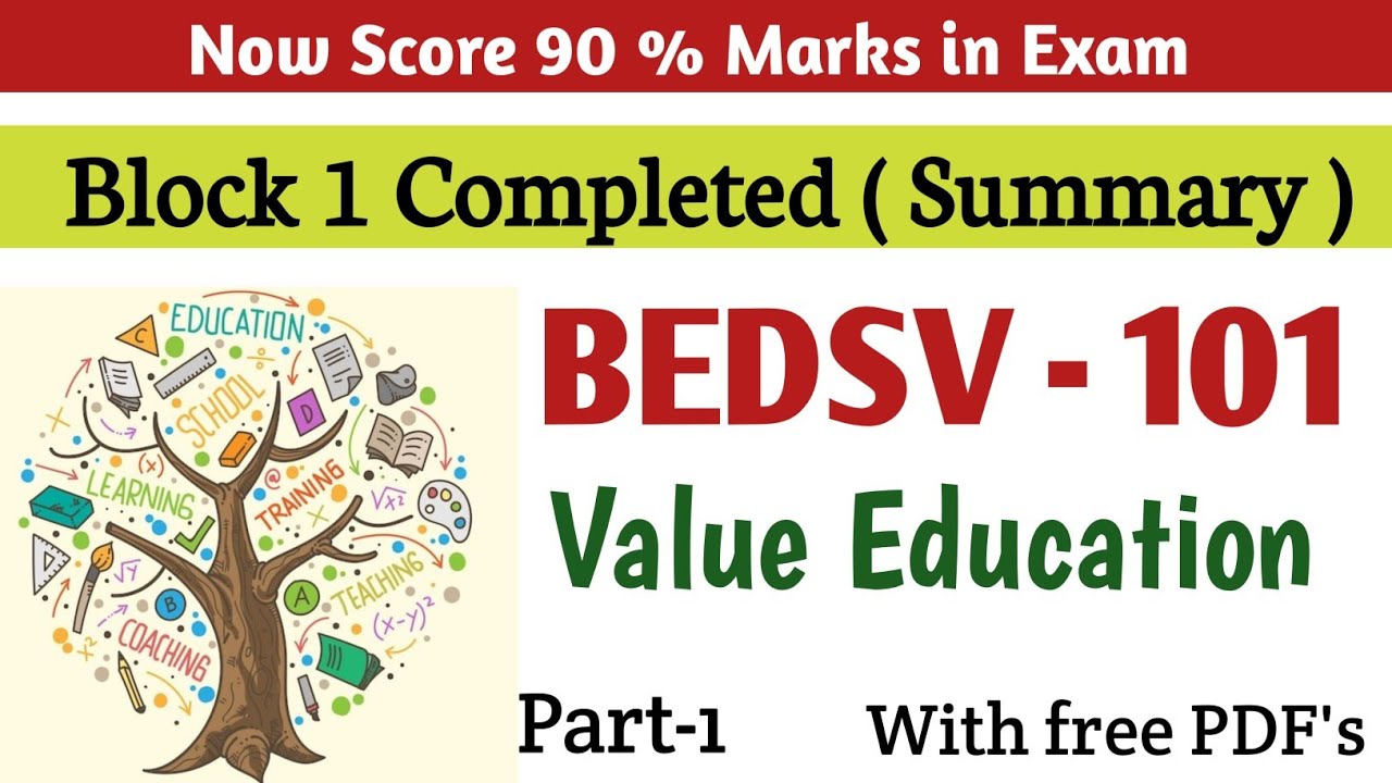 bedsv 101 block 1 | bedsv 101 unit 1 | Value Education bedsv 101 one shot unit 1, 2 #ignou #bcom