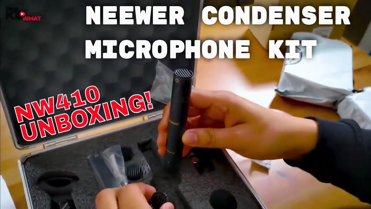 Neewer 2-Pack Pencil Stick Condenser Microphone kit Unboxing - [NW410 and other accessories]