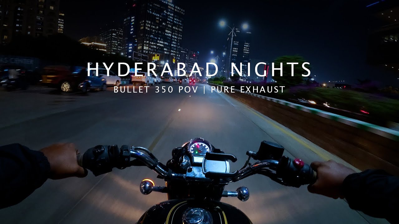 Midnight in Hyderabad | Royal Enfield Bullet 350 | Bullet of Hyderabad | Raw Exhaust [ASMR]