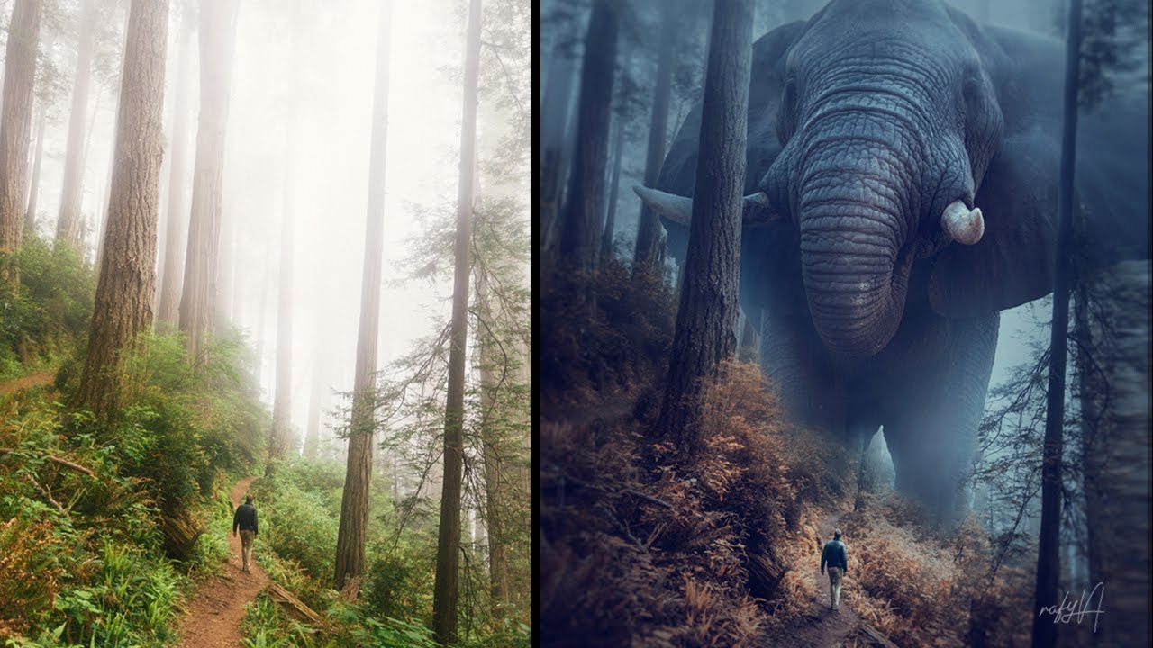 Big Elephant Effect Photo Manipulation Photoshop Tutorial