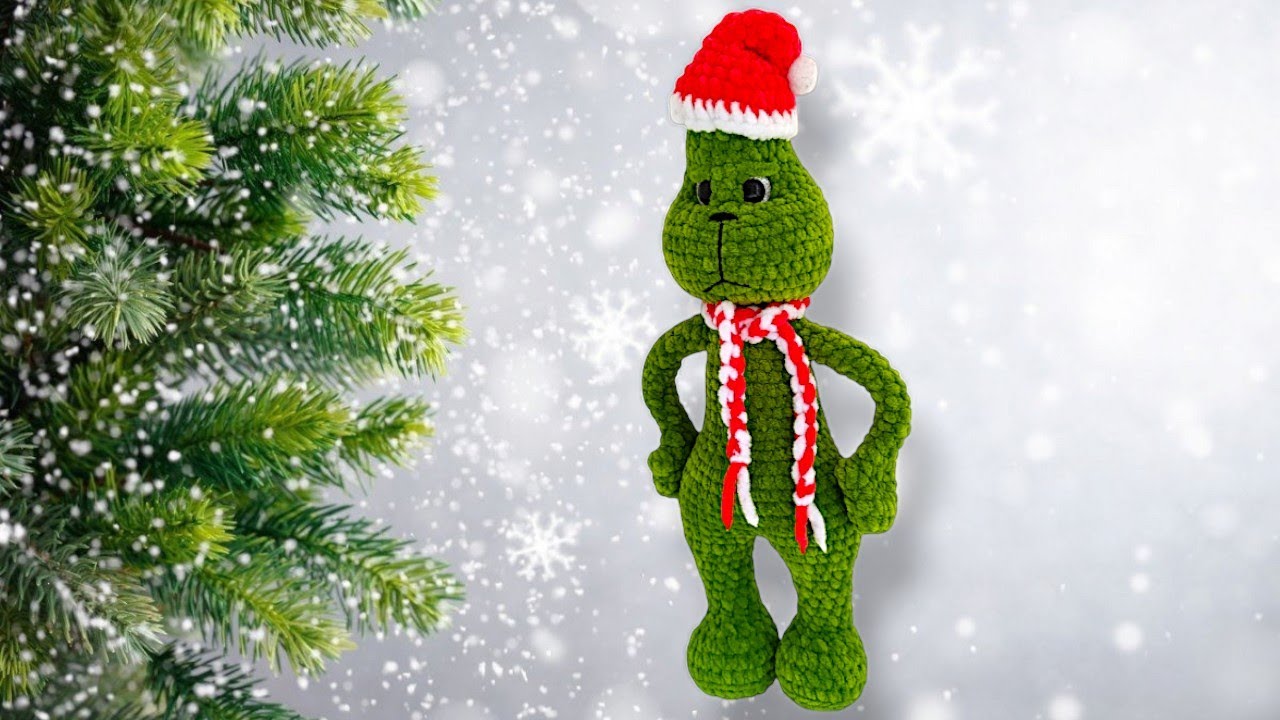 Плюшевый Гринч крючком | Crochet Grinch pattern