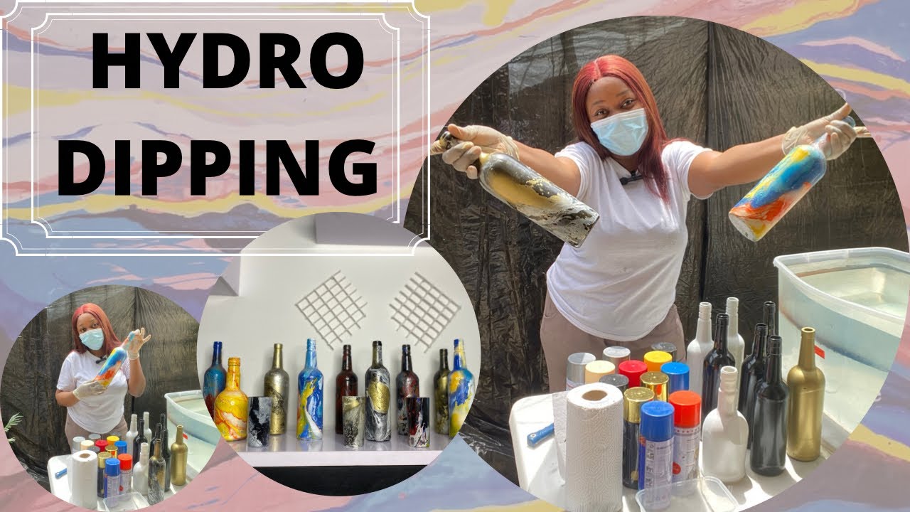 Hydro Dip with Me using Spray Paint |  Bottle Art Exploration