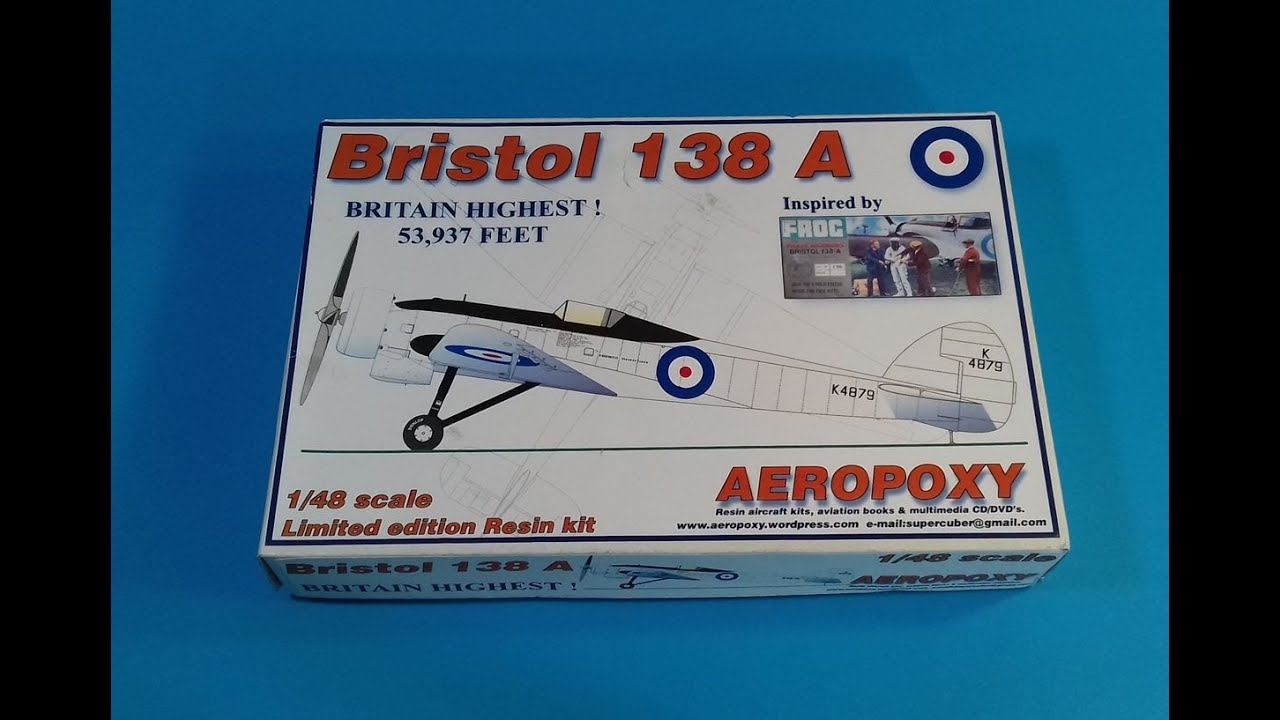 Unboxing the Bristol 138a  1/48 scale resin kit by AEROPOXY