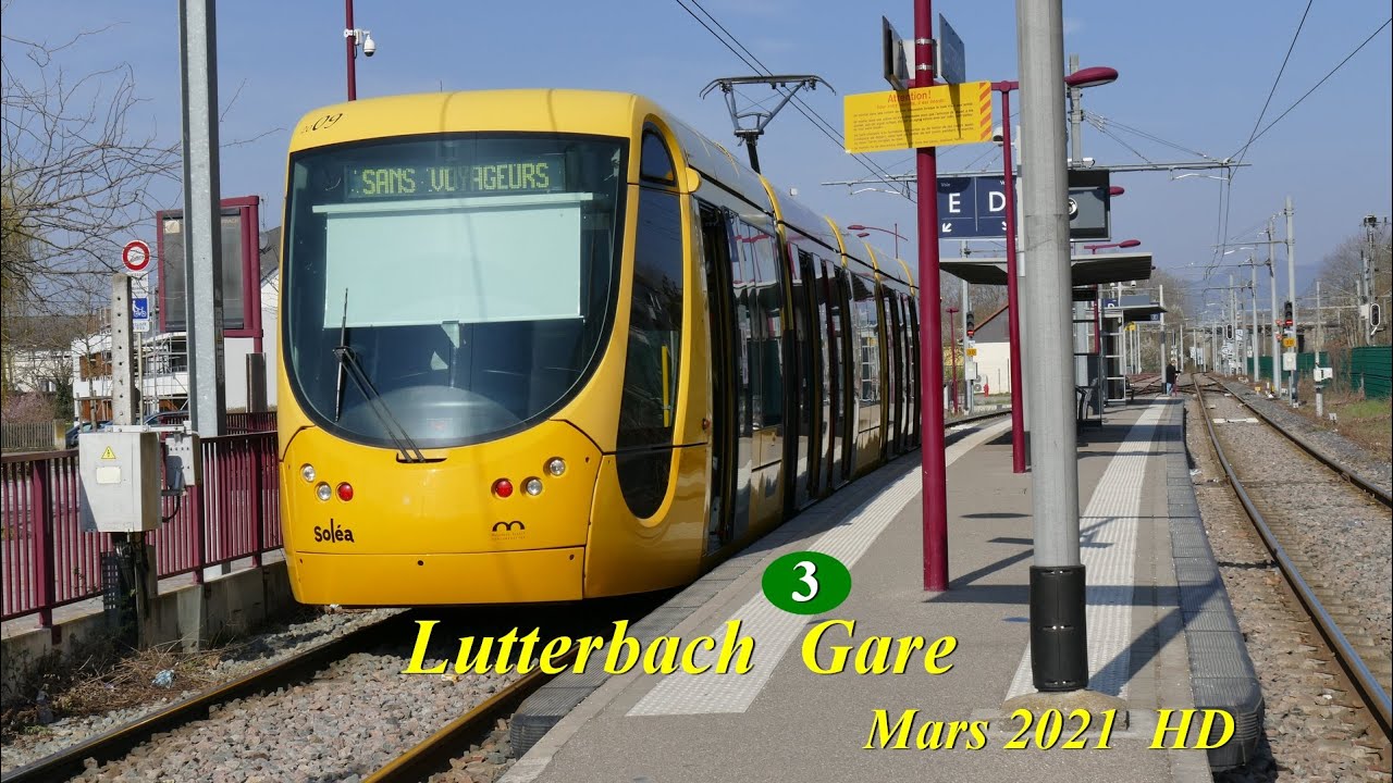 Tram Soléa ligne 3 Lutterbach Gare – Mulhouse Gare centrale. Cab ride
