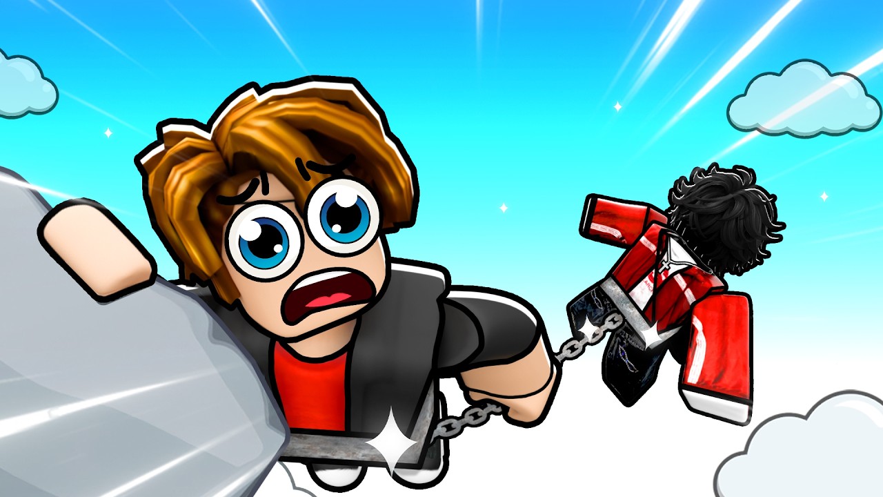 Chained TOGETHER 2 Player OBBY in Roblox!