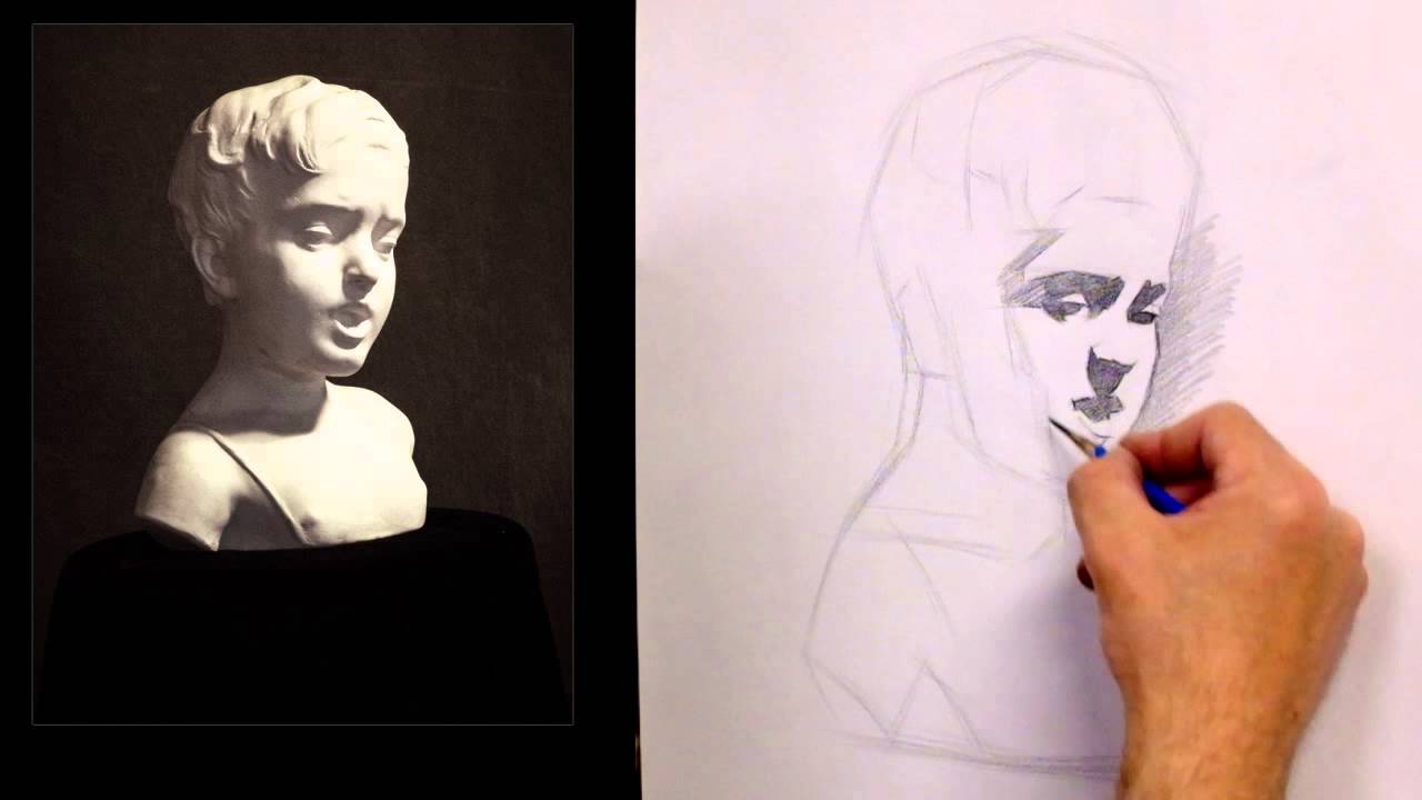 Classical Realist Drawing Method- Drawing from the Centre Out