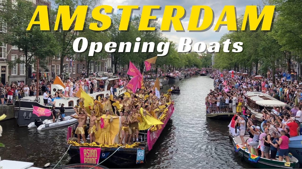 WorldPride Amsterdam 2026 🇳🇱🌈 Canal Parade Opening Boats | Bridge View ⭐
