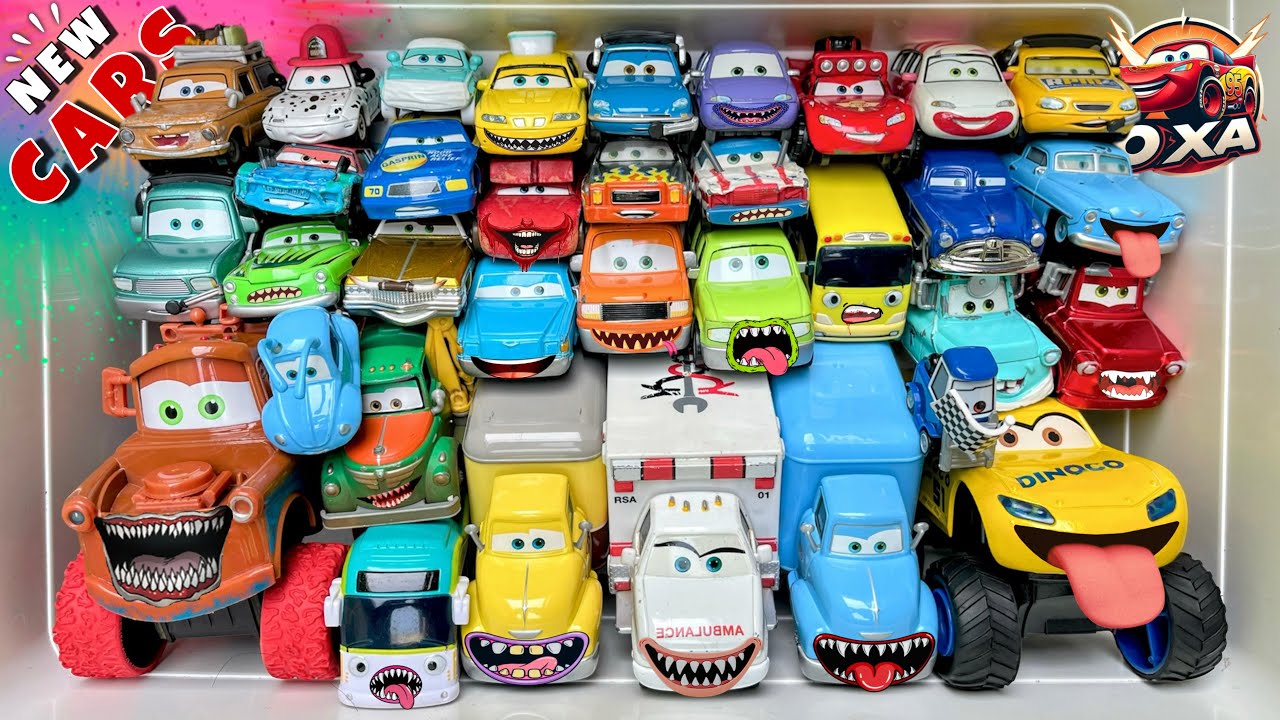 Disney Pixar Cars Unboxing Review | Lightning McQueen, Tow Mater, Chick Hicks, Sally Carrera, Cruz