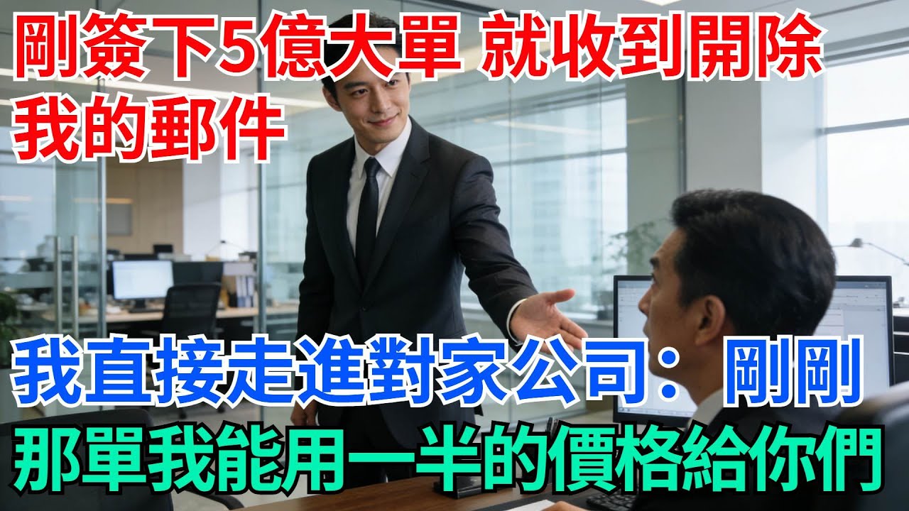 我剛替公司簽下5個億的大單，就收到人事開除我的郵件，我直接走進對家公司：剛剛那個單，我能用一半的價格給你們【奇趣天下】#職場逆襲#職場智慧#爽文職場#工作日常#完結爽文