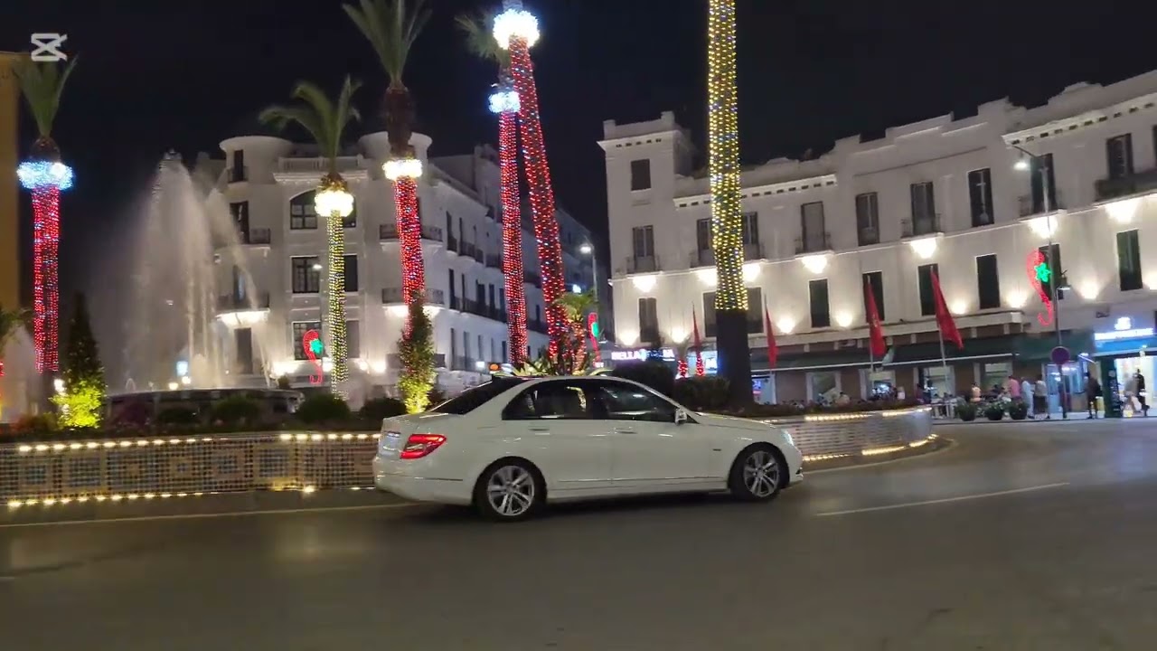 The beautiful moroccan tetouan city at night  تطوان