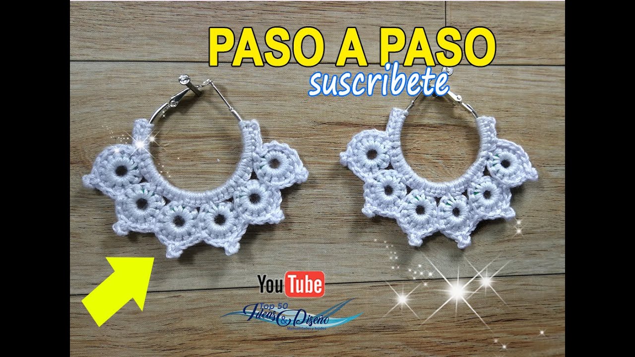 Aretes en crochet, Hermosos modelos en candongas o aros!!