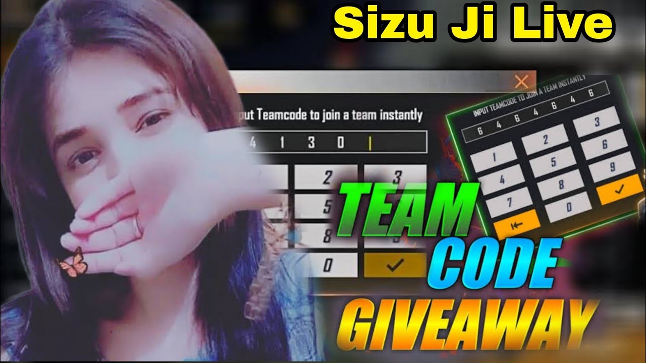 TEAM CODE  SIZU JI LIVE  || FF LIVE REDEEM CODE GIVEAWAY || FFLIVE #freefirelive #fflive