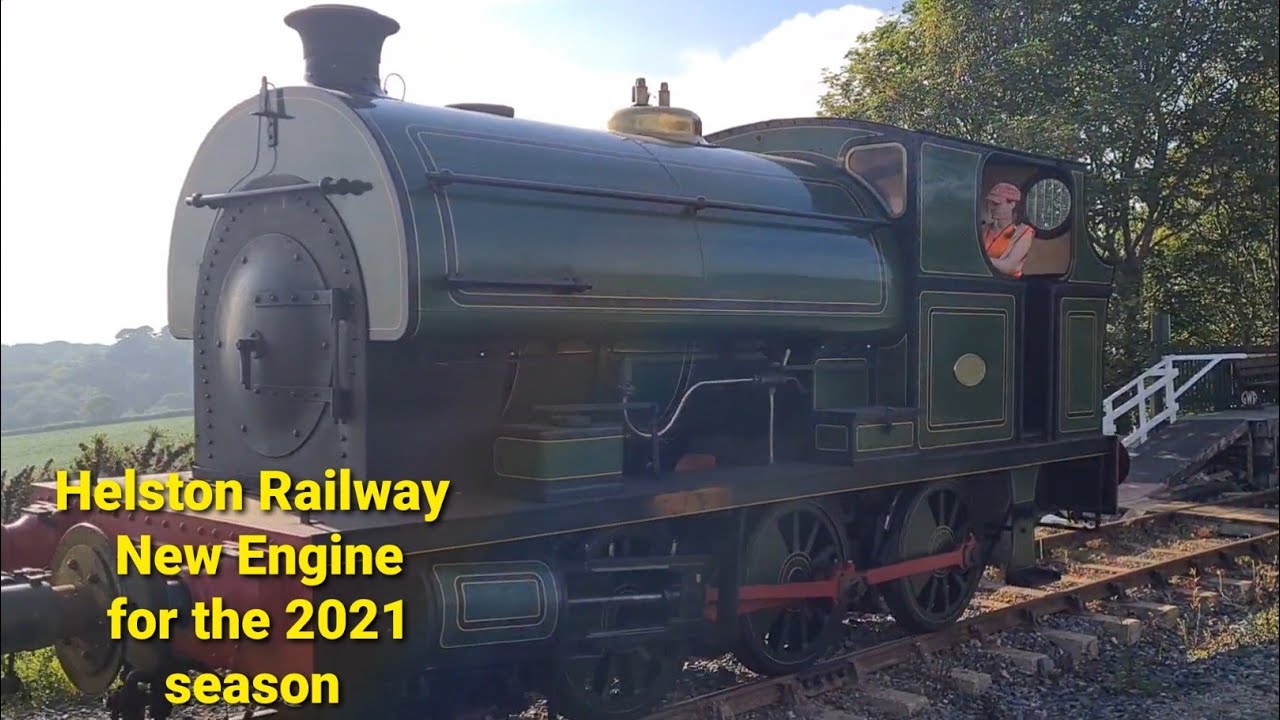 Helston Railway New Engine heading to her new home in her shed at Trevano.