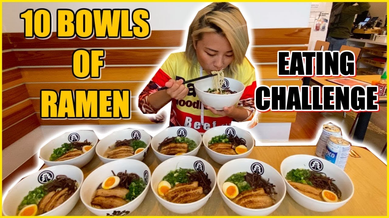 10 BOWLS OF RAMEN!!! Can I eat it all?! 
