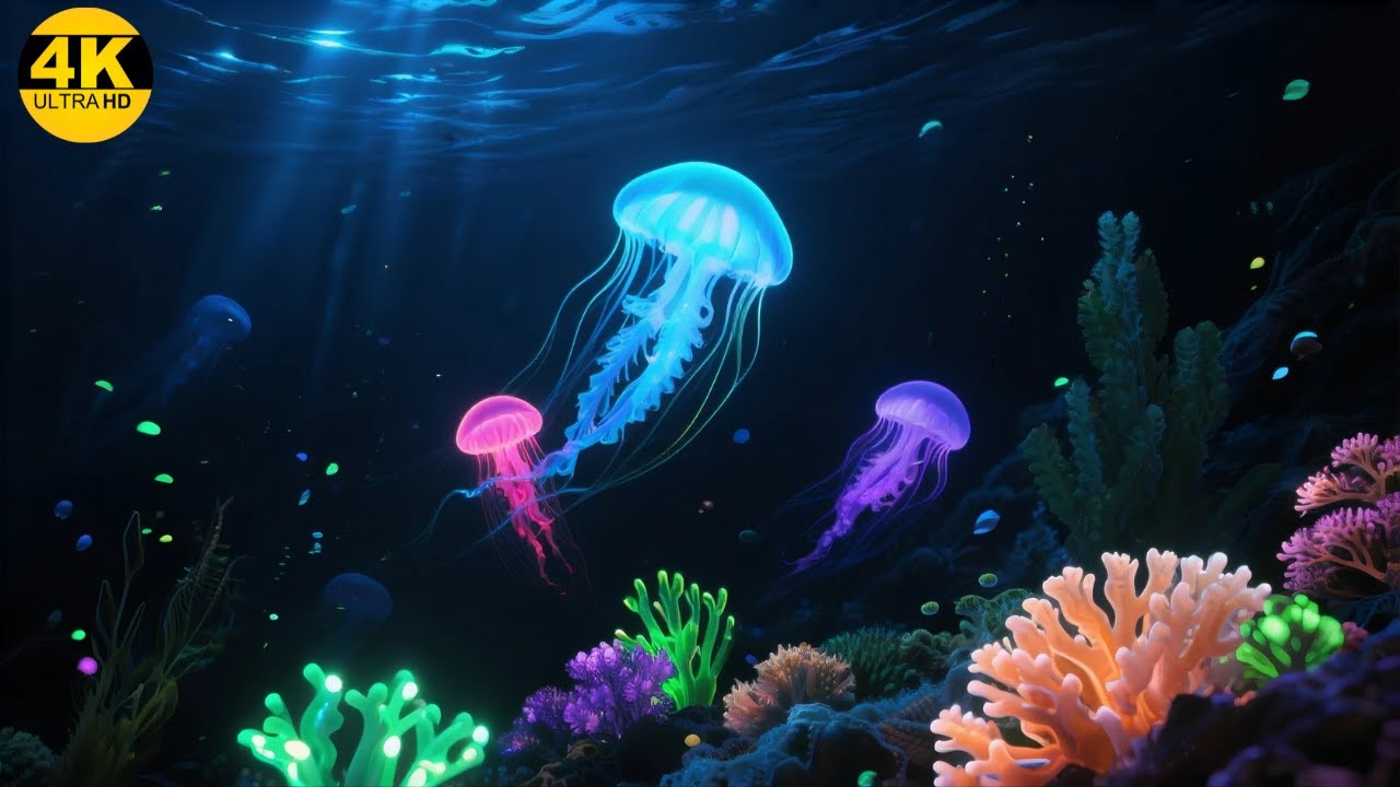 Jellyfish Aquarium 4K UHD | Relaxing Coral Reef Fish