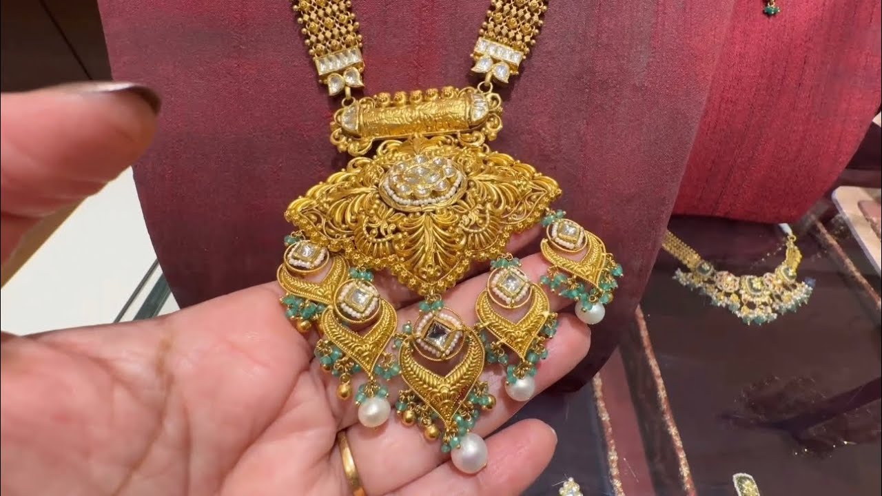 Tanishq Kundan Jadau Necklace Set with Price/Kundan Sets/Bridal Sets/Gold Necklace Sets/Im deeya