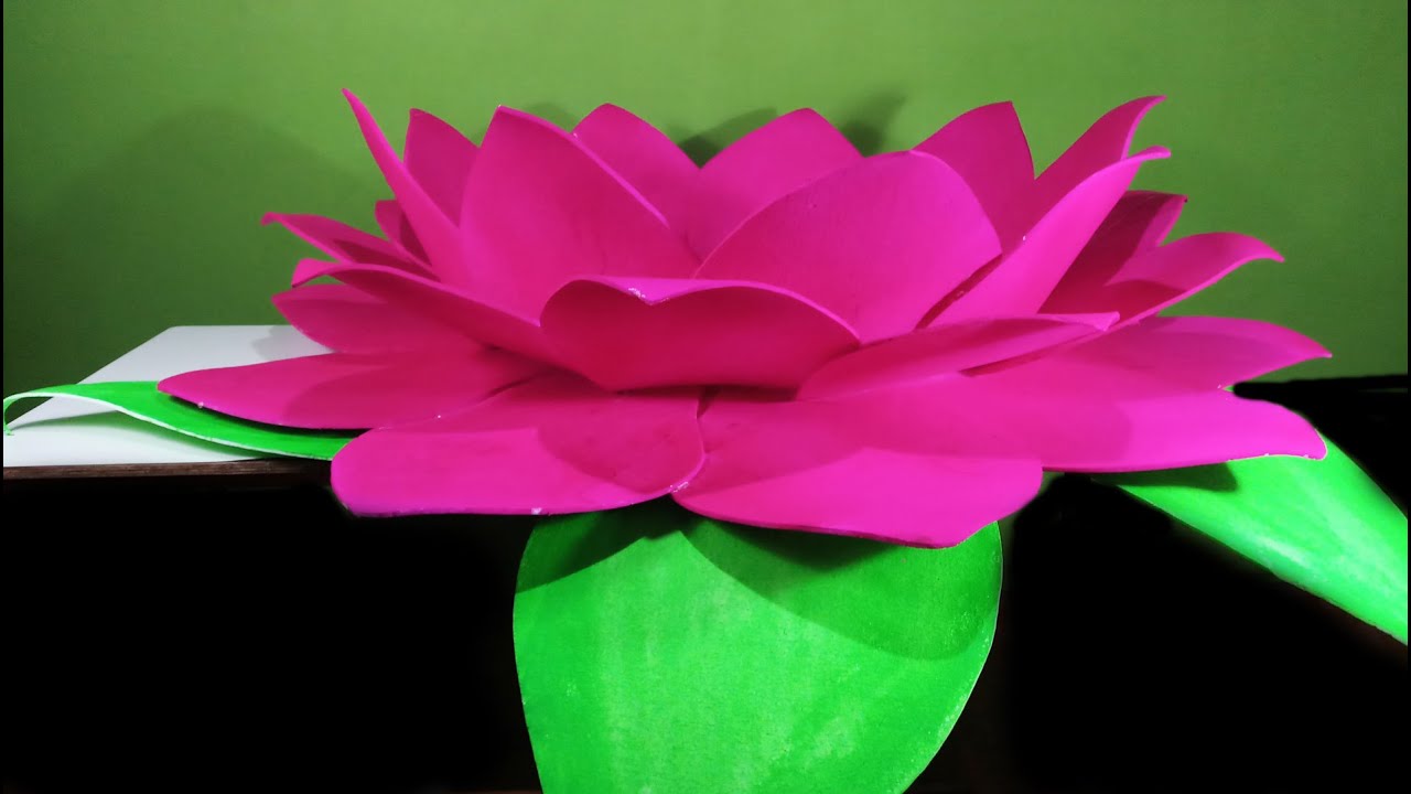How to make a GIANT lotus from thermocol- Decoration ideas