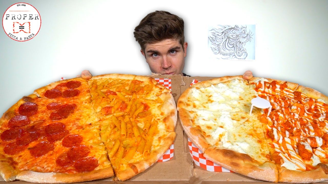 Huge NEW YORK STYLE PIZZA Mukbang w/ The Best Toppings