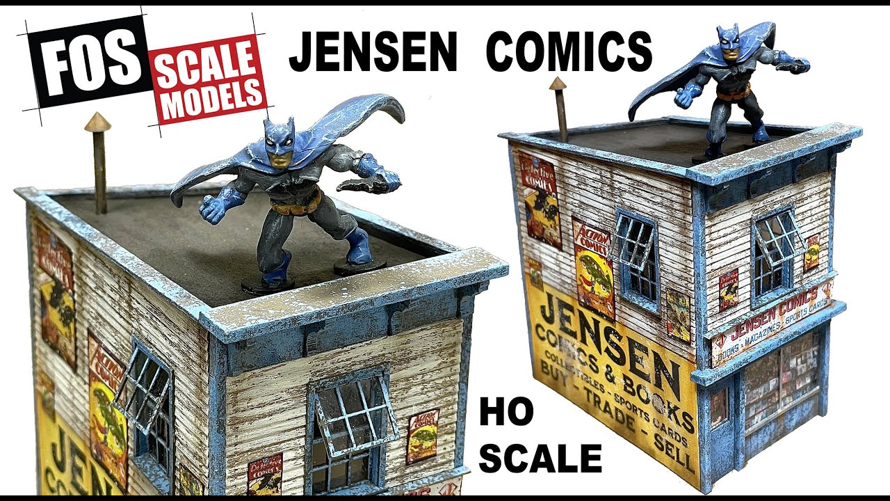 Let's build a comic book store for our model railroad layout!