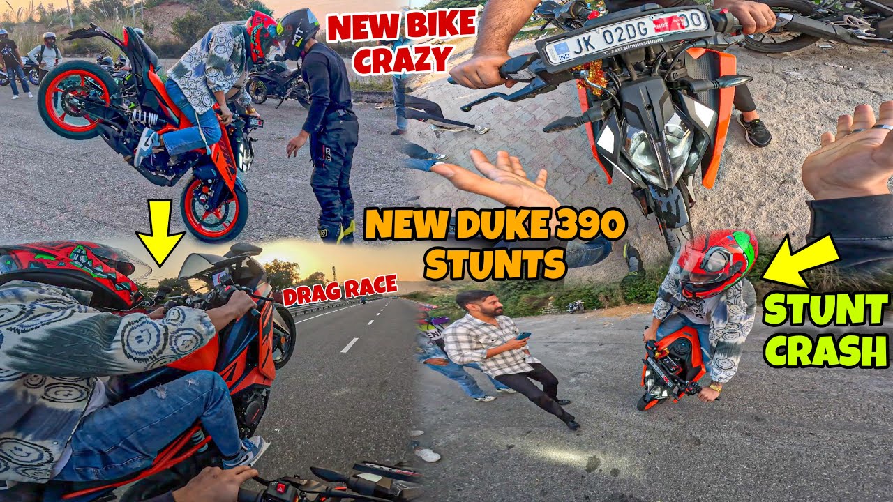 New Bike😍 Stunts Gone Wrong😨 | New DUKE390 Vs New Ktm Rc390 🥵 DRAG RACE 