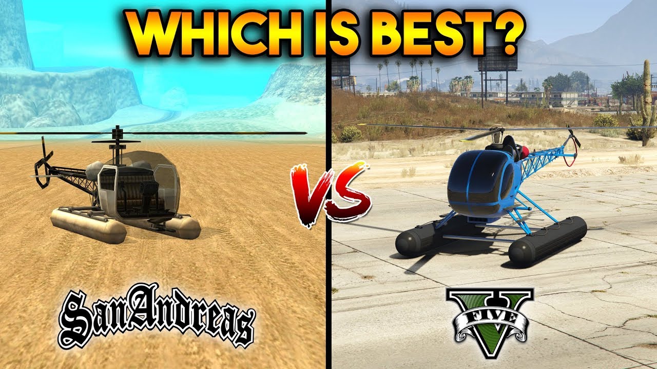 GTA 5 VS GTA SAN ANDREAS SEA SPARROW : WHICH IS BEST?